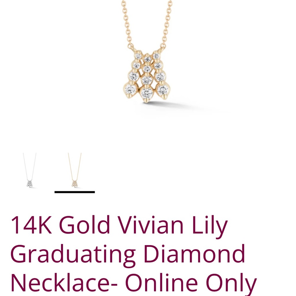 Dana Rebecca Designs Rose Gold Necklace Liz Adams with Diamond Details